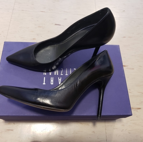 Stuart Weitzman Nouveau black kid leather Size 6 - Picture 2 of 14